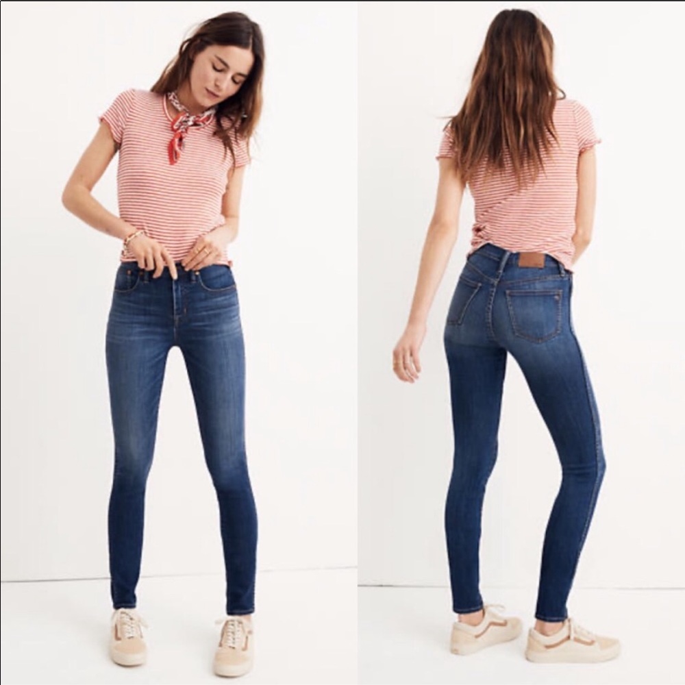 Madewell 10" High-Rise Skinny Jeans in Danny Wash